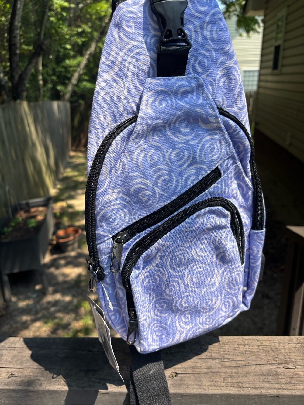 Lavender Swirl Pattern Women's Shoulder Sling Bag